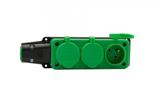 Listwa gumowa 3x230V 16A IP54 zielona F6.0483 F-Elektro