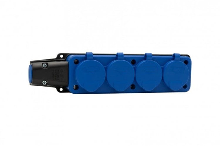 Listwa gumowa 4x230V 16A IP54 niebieska F6.0490 F-Elektro