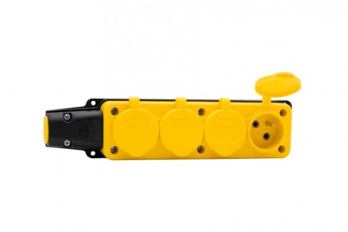 Listwa gumowa 4x230V 16A IP54 żółta F6.0491 F-Elektro