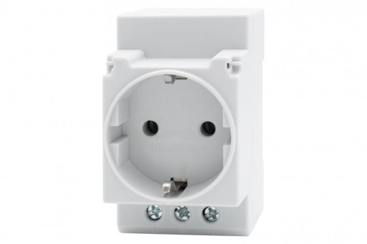 Gniazdo 250V na szynę TH35 Schuko  F6.0497 F-Elektro
