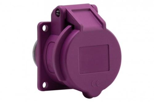 Gniazdo tablicowe przemysłowe niskonapięciowe 16A 2p 24V IP44 Kołnierz 55x55 /FE/ F7.0071 F-Elektro