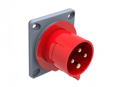 Wtyk siłowy tablicowy odbiornikowy 32A 4p IP44/FE/ F7.0101 F-Elektro