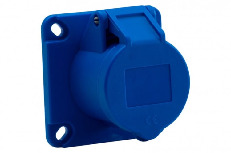Gniazdo przemysłowe tablicowe proste 16A 3p 250V/FE/ IP44  F7.0109 F-Elektro