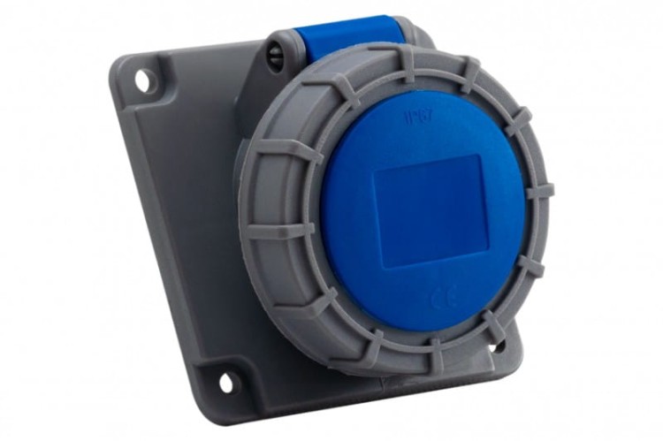 Gniazdo przemysłowe tablicowe skośne 16A 3p /FE/ IP67 F7.0110 F-Elektro