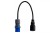 Reduktor - wtyczka 16/3 + OW 3x2,5mm2  0,5m + gniazdo  gumowe F7.0121 F-Elektro