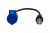 Reduktor - wtyczka  230V + OW 3x2,5mm2  0,5m + gniazdo przenośne 16A 3p F7.0122 F-Elektro
