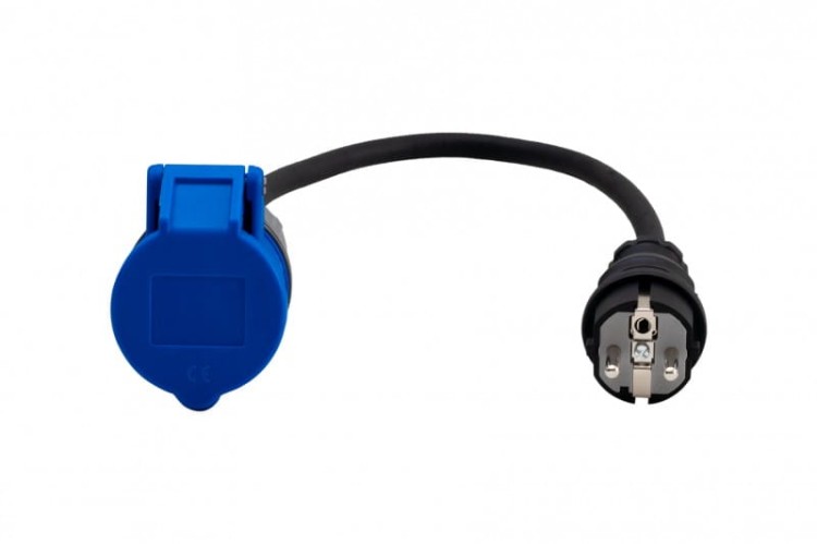 Reduktor - wtyczka  230V + OW 3x2,5mm2  0,5m + gniazdo przenośne 16A 3p F7.0122 F-Elektro