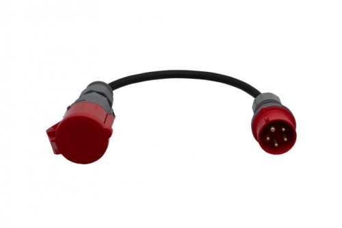 Reduktor - wtyczka siłowa 16/5 + OW 5x2,5mm2  0,3m + gniazdo siłowe przenośne  32/5 F7.0123 F-Elektro