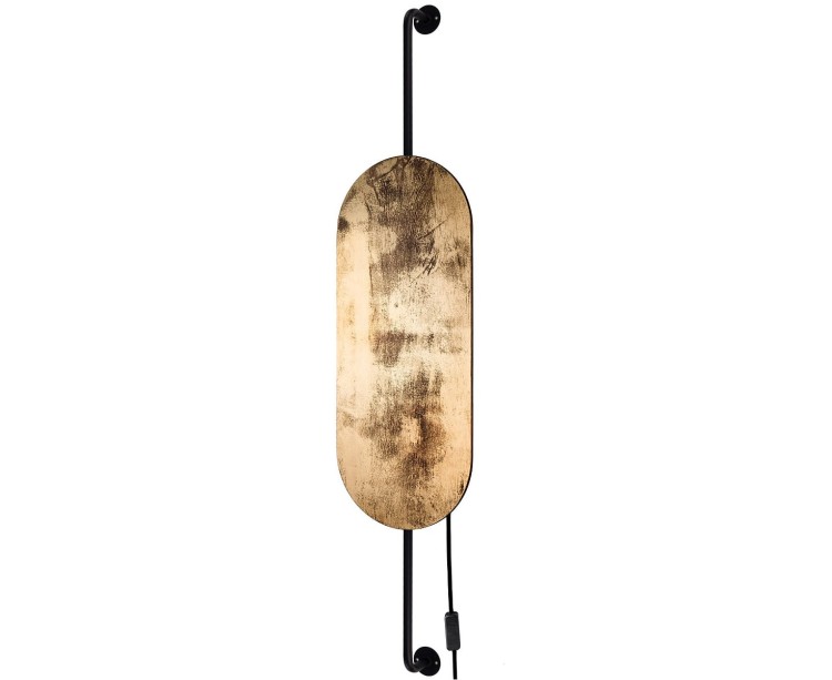 Lampa ścienna Kinkiet Industrialny Loft WHEEL LUX II GOLD 8427 NOWODVORSKI Lighting G9 x2 nowoczesna oprawa oświetleniowa metal drewno sklejka czarno-złoty podwójny Inspiracje Premium - Outlet