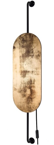 Lampa ścienna Kinkiet Industrialny Loft WHEEL LUX II GOLD 8427 NOWODVORSKI Lighting G9 x2 nowoczesna oprawa oświetleniowa metal drewno sklejka czarno-złoty podwójny Inspiracje Premium - Outlet