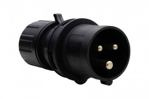 Wtyczka przemysłowa - przenośna 16A 3p 200V-250V /FE/ IP44  czarna F7.0143 F-Elektro