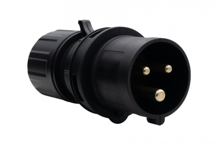 Wtyczka przemysłowa - przenośna 16A 3p 200V-250V /FE/ IP44  czarna F7.0143 F-Elektro