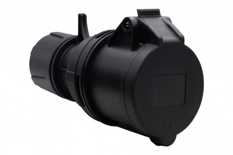 Gniazdo przemysłowe - przenośne 32A 3p 200V-250V /FE/ IP44  czarne F7.0148 F-Elektro