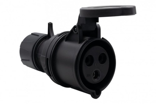 Gniazdo przemysłowe - przenośne 32A 3p 200V-250V /FE/ IP44  czarne F7.0148 F-Elektro