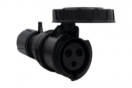 Gniazdo przemysłowe-przenośne 32A 3p 200V-250V /FE/ IP67  czarne F7.0150 F-Elektro