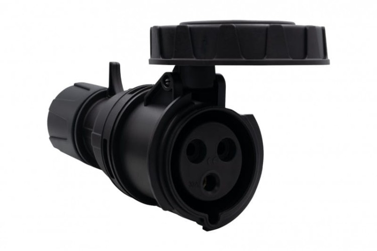 Gniazdo przemysłowe-przenośne 32A 3p 200V-250V /FE/ IP67  czarne F7.0150 F-Elektro
