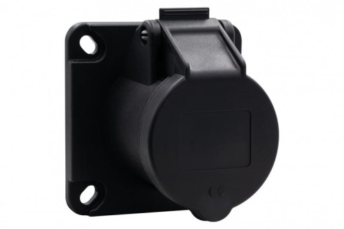 Gniazdo przemysłowe tablicowe proste 16A 3p 200V-250V /FE/ IP44 czarne F7.0151 F-Elektro