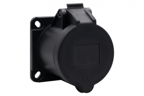 Gniazdo przemysłowe tablicowe proste 32A 3p 200V-250V /FE/ IP44 czarne F7.0152 F-Elektro
