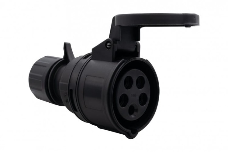 Gniazdo siłowe przenośne 16A 5p 380V-415V /FE/ IP44  czarne F7.0164 F-Elektro