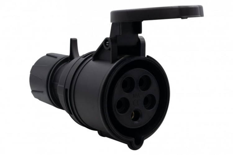 Gniazdo siłowe przenośne 32A 5p 380V-415V /FE/ IP44  czarne F7.0165 F-Elektro
