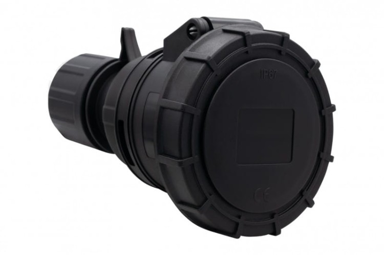 Gniazdo siłowe przenośne 16A 5p 380V-415V /FE/ IP67 czarne F7.0166 F-Elektro