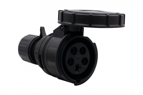 Gniazdo siłowe przenośne 16A 5p 380V-415V /FE/ IP67 czarne F7.0166 F-Elektro