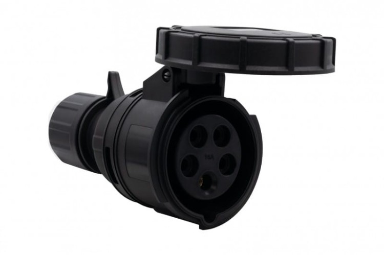 Gniazdo siłowe przenośne 16A 5p 380V-415V /FE/ IP67 czarne F7.0166 F-Elektro