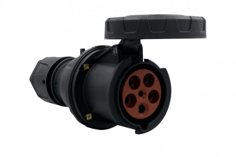 Gniazdo siłowe przenośne 63A 5p 380V-415V /FE/ IP67 czarne F7.0168 F-Elektro