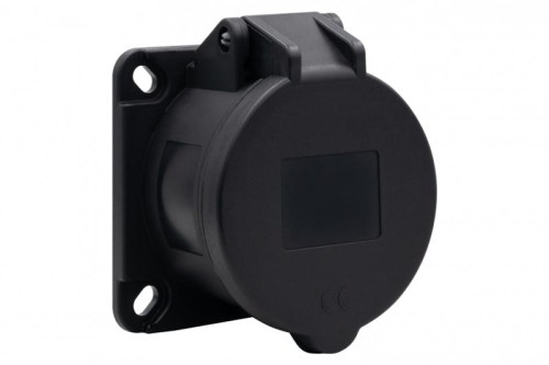 Gniazdo tablicowe proste 16A 5p 380V-415V /FE/ IP44  czarne F7.0169 F-Elektro
