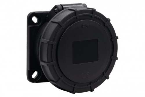 Gniazdo siłowe tablicowe proste 16A 5p 380V-415V /FE/ IP67 czarne F7.0171 F-Elektro