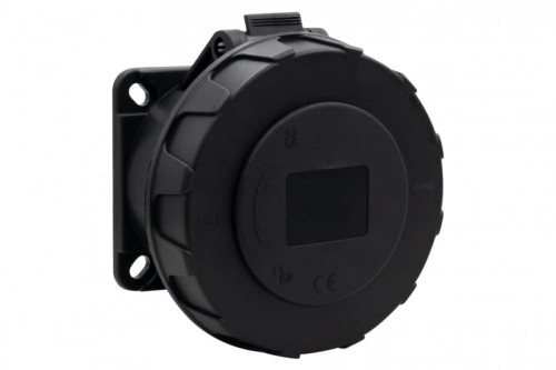 Gniazdo siłowe tablicowe proste 32A 5p 380V-415V /FE/ IP67 czarne F7.0172 F-Elektro