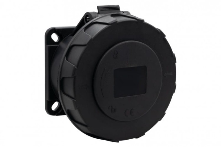 Gniazdo siłowe tablicowe proste 32A 5p 380V-415V /FE/ IP67 czarne F7.0172 F-Elektro