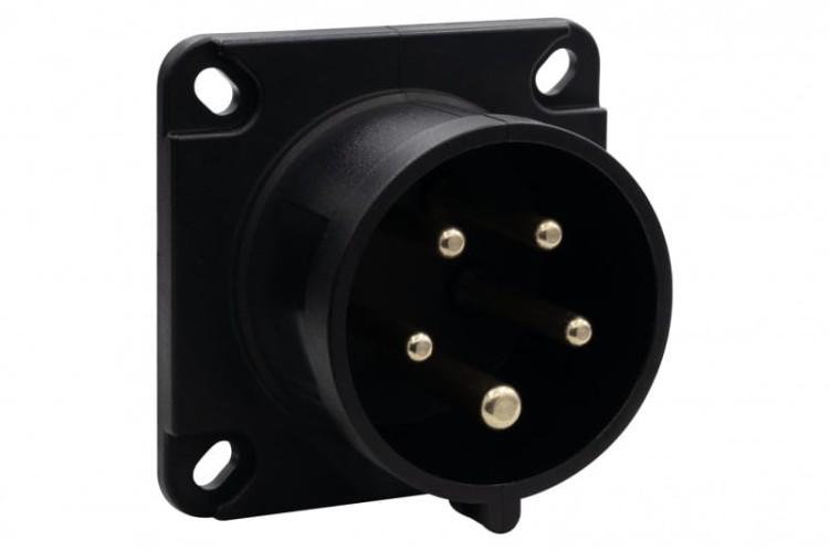 Wtyk siłowy tablicowy odbiornikowy 16A 5p 380V-415V /FE/ IP44 czarny F7.0174 F-Elektro