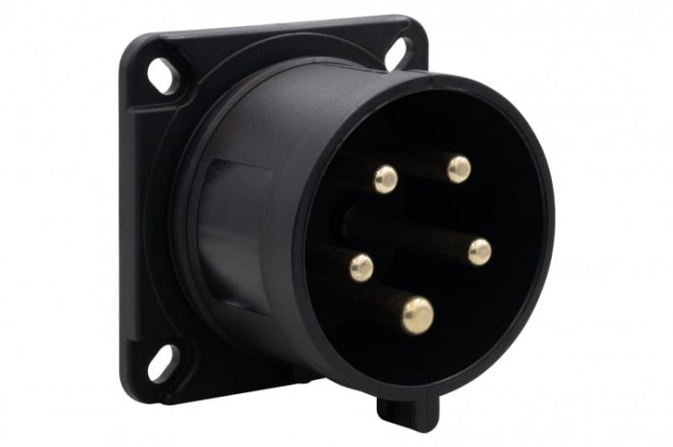 Wtyk siłowy tablicowy odbiornikowy 32A 5p 380V-415V /FE/ IP44 czarny F7.0176 F-Elektro