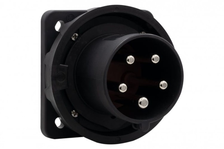 Wtyk siłowy tablicowy odbiornikowy 63A 5p 380V-415V /FE/ IP67 czarny F7.0178 F-Elektro