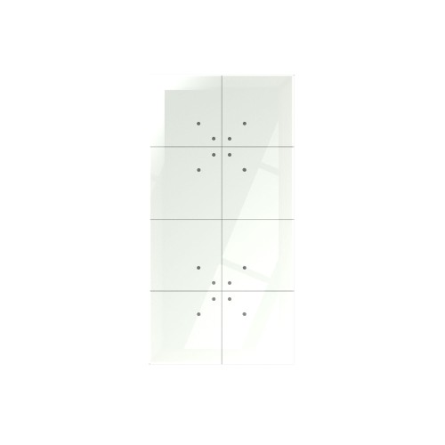 Dotykowy panel szklany, podwójny, 8 pól dotykowych, biały GP-44-W F&F