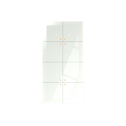 Dotykowy panel szklany, podwójny, 8 pól dotykowych, biały GP-44-W F&F