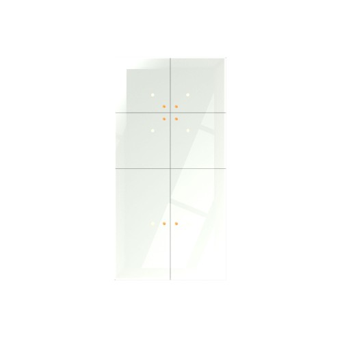 Dotykowy panel szklany, podwójny, 6 pól dotykowych, biały GP-24-W F&F