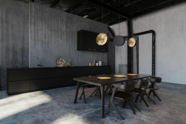 Lampa sufitowa wisząca Industrialna Loft WHEEL GOLD I zwis 9028 NOWODVORSKI Lighting E27 oświetleniowa żyrandol nowoczesna metal drewno sklejka czarno-złota Inspiracje Premium