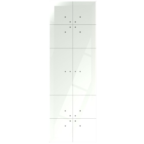 Dotykowy panel szklany, potrójny, 10 pól dotykowych, biały GP-424-W F&F