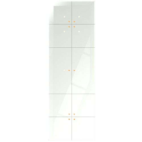 Dotykowy panel szklany, potrójny, 10 pól dotykowych, biały GP-424-W F&F