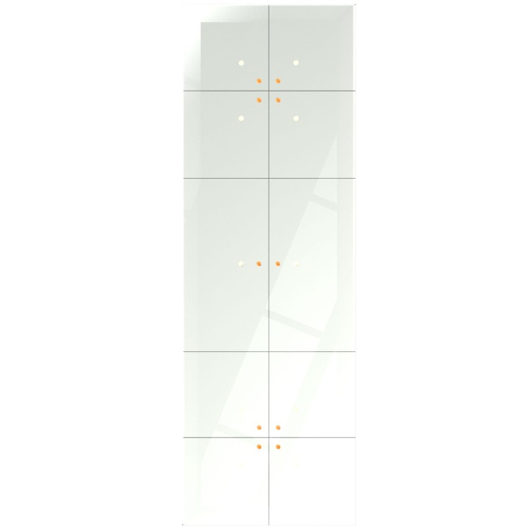 Dotykowy panel szklany, potrójny, 10 pól dotykowych, biały GP-424-W F&F