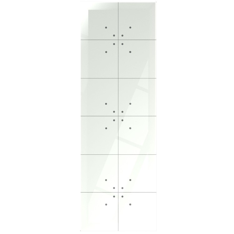 Dotykowy panel szklany, potrójny, 12 pól dotykowych, biały GP-444-W F&F