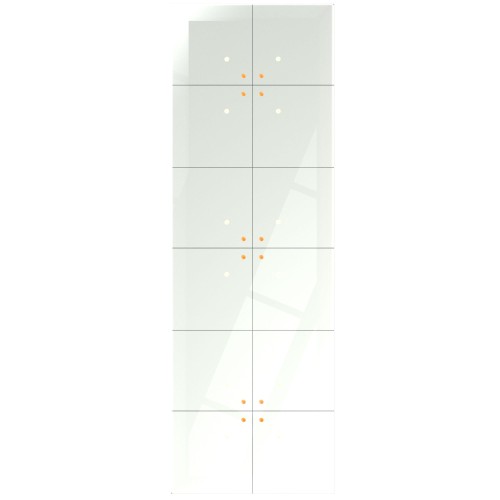 Dotykowy panel szklany, potrójny, 12 pól dotykowych, biały GP-444-W F&F