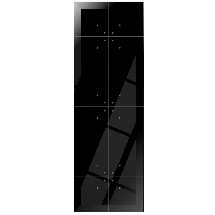 Dotykowy panel szklany, potrójny, 12 pól dotykowych, czarny GP-444-B F&F