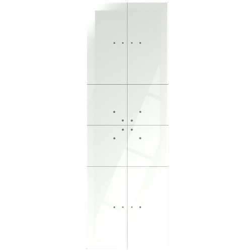 Dotykowy panel szklany, potrójny, 8 pól dotykowych, biały GP-242-W F&F