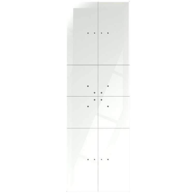 Dotykowy panel szklany, potrójny, 8 pól dotykowych, biały GP-242-W F&F