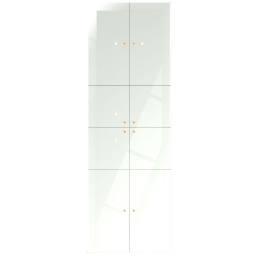 Dotykowy panel szklany, potrójny, 8 pól dotykowych, biały GP-242-W F&F
