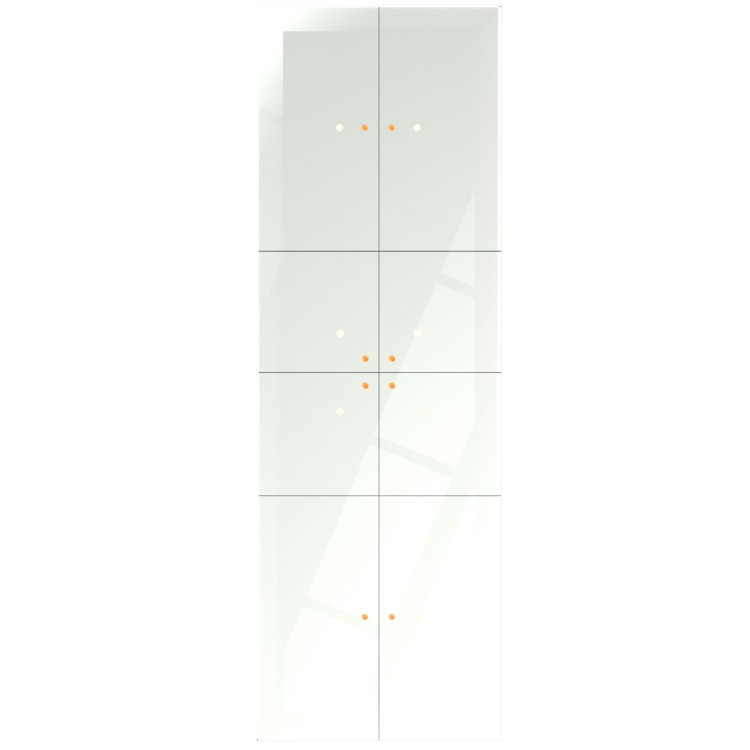 Dotykowy panel szklany, potrójny, 8 pól dotykowych, biały GP-242-W F&F