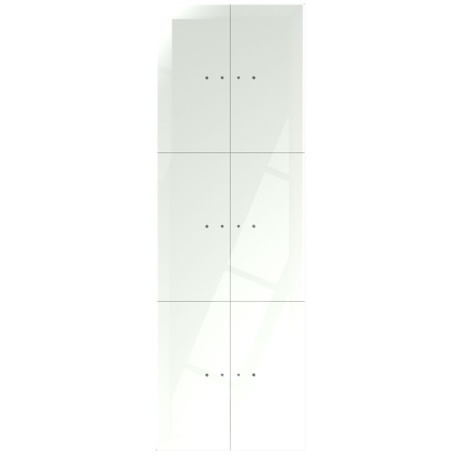 Dotykowy panel szklany, potrójny, 6 pól dotykowych, biały GP-222-W F&F